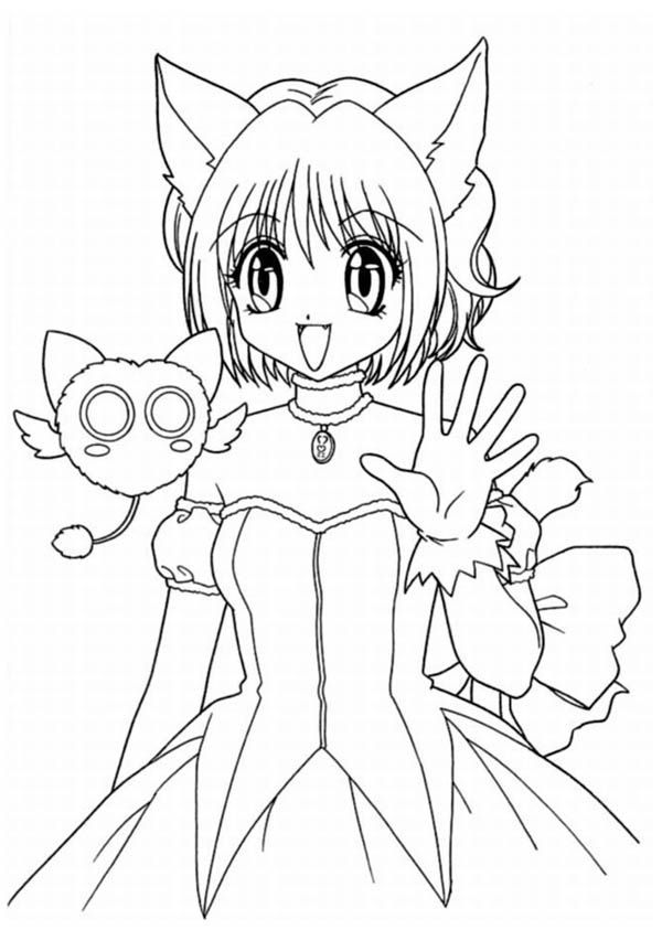 Anime Neko Coloring Pages at GetDrawings | Free download