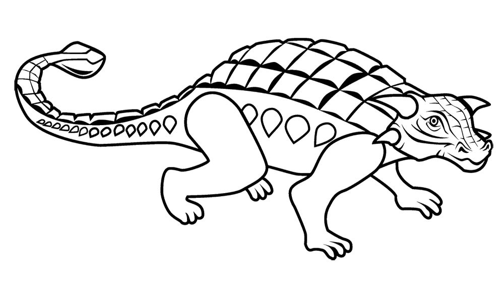 dinosaur coloring pages ankylosaurus