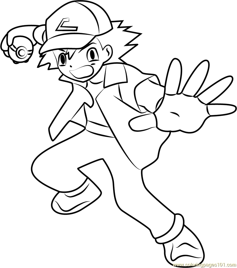 Ash Coloring Pages at GetDrawings.com | Free for personal use Ash