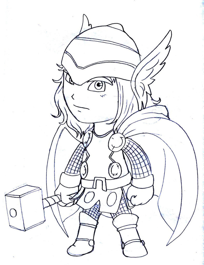 Avengers Thor Coloring Pages At GetDrawings Free Download