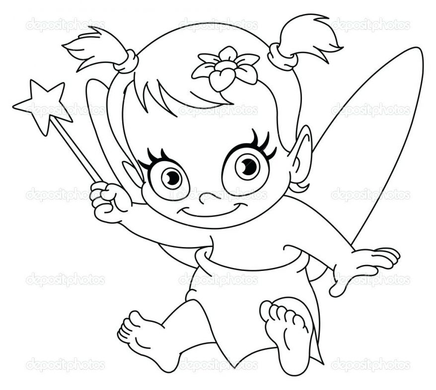 Baby Fairy Coloring Pages At Getdrawings Free Download