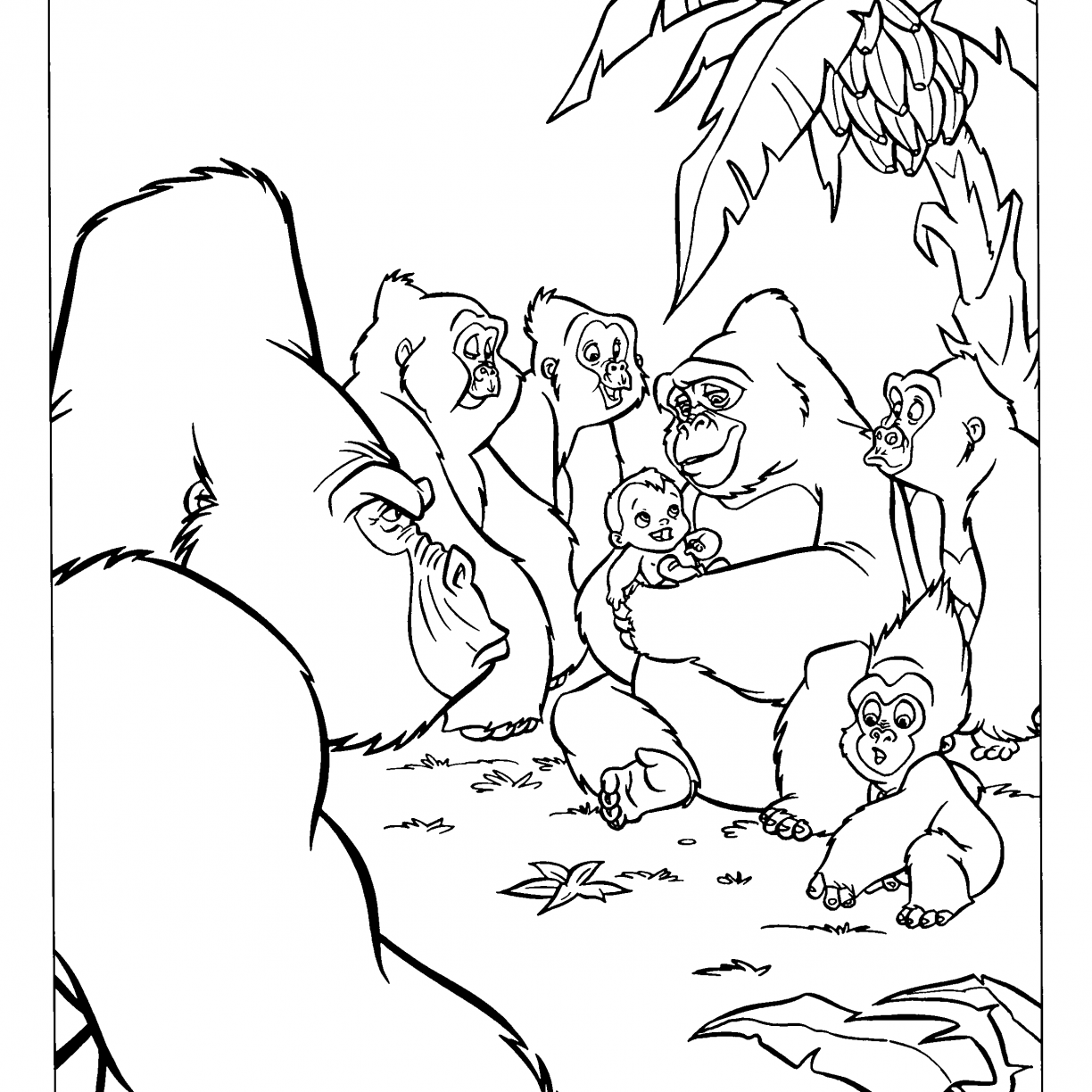 Baby Gorilla Coloring Pages at GetDrawings | Free download