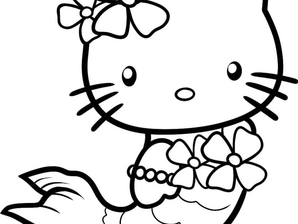 1024x768 Princess Hello Kitty Coloring Pages Free Printable Cartoons Sheets.