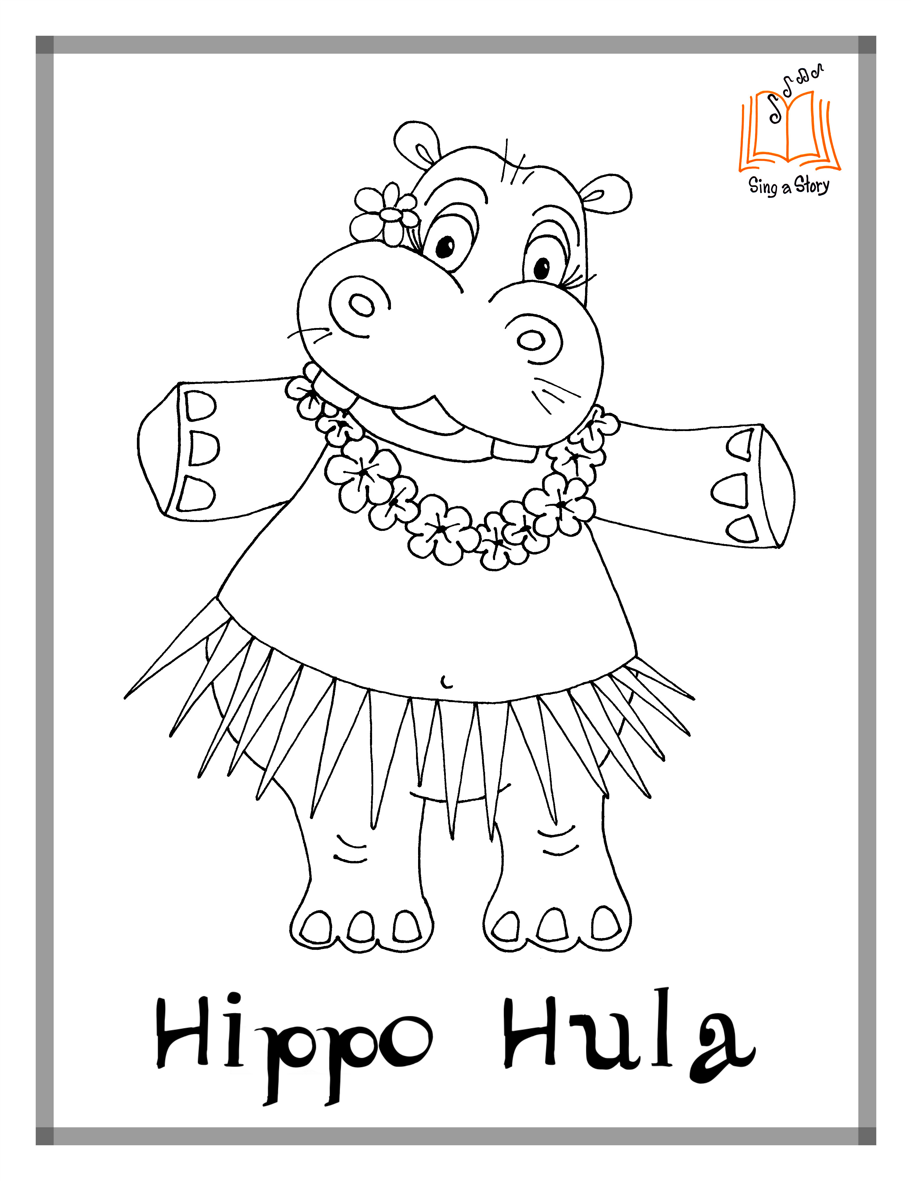 Baby Hippo Coloring Pages at GetDrawings | Free download