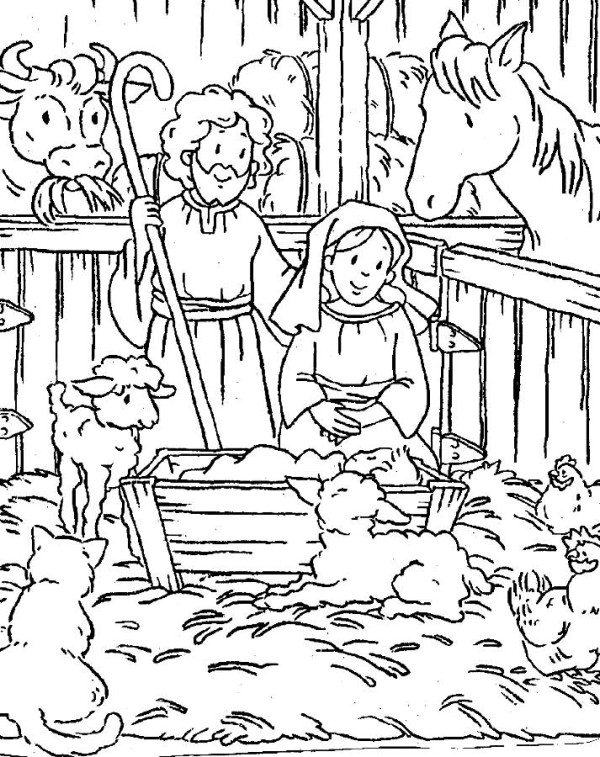 Coloring Pages Baby Jesus Printable | Coloring Page