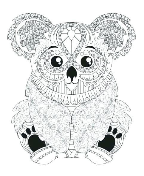 Baby Koala Coloring Pages at GetDrawings | Free download