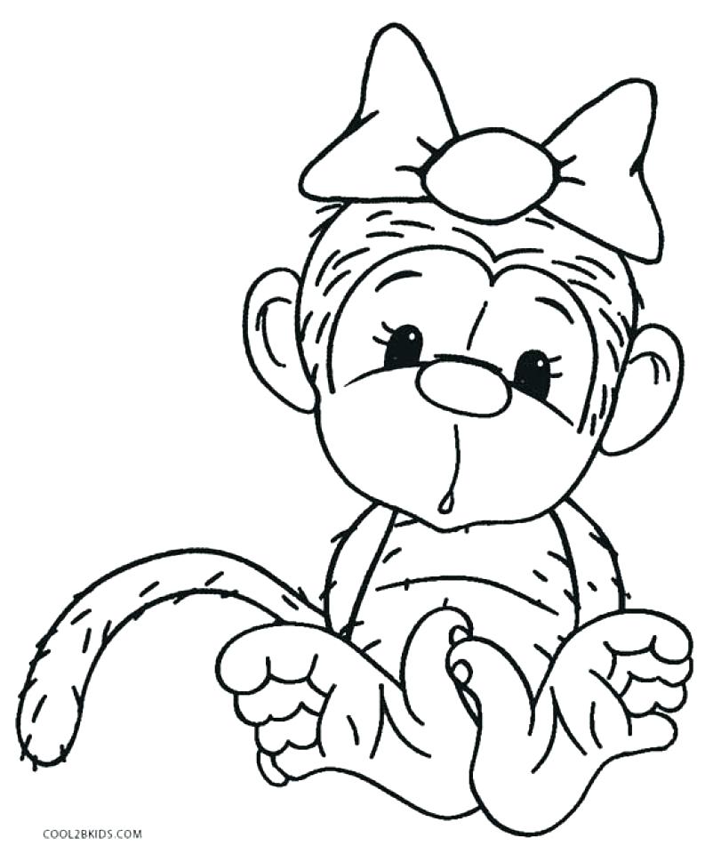 The best free Monkey coloring page images. Download from ...