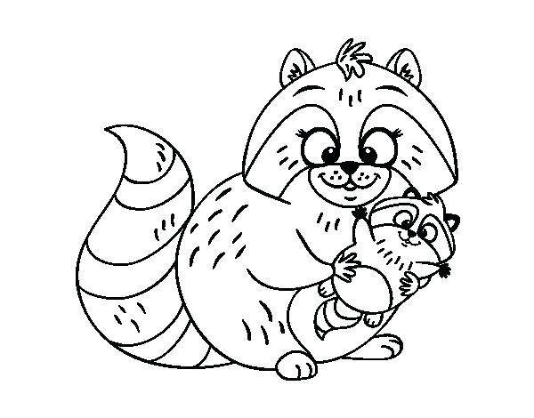 Baby Raccoon Coloring Pages at GetDrawings | Free download