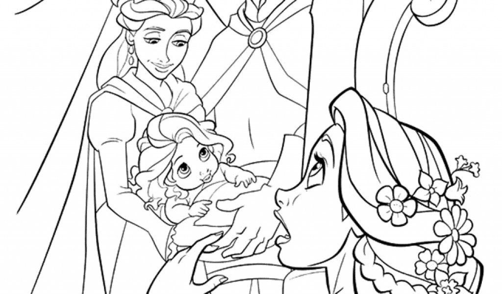 Baby Rapunzel Coloring Pages at GetDrawings | Free download