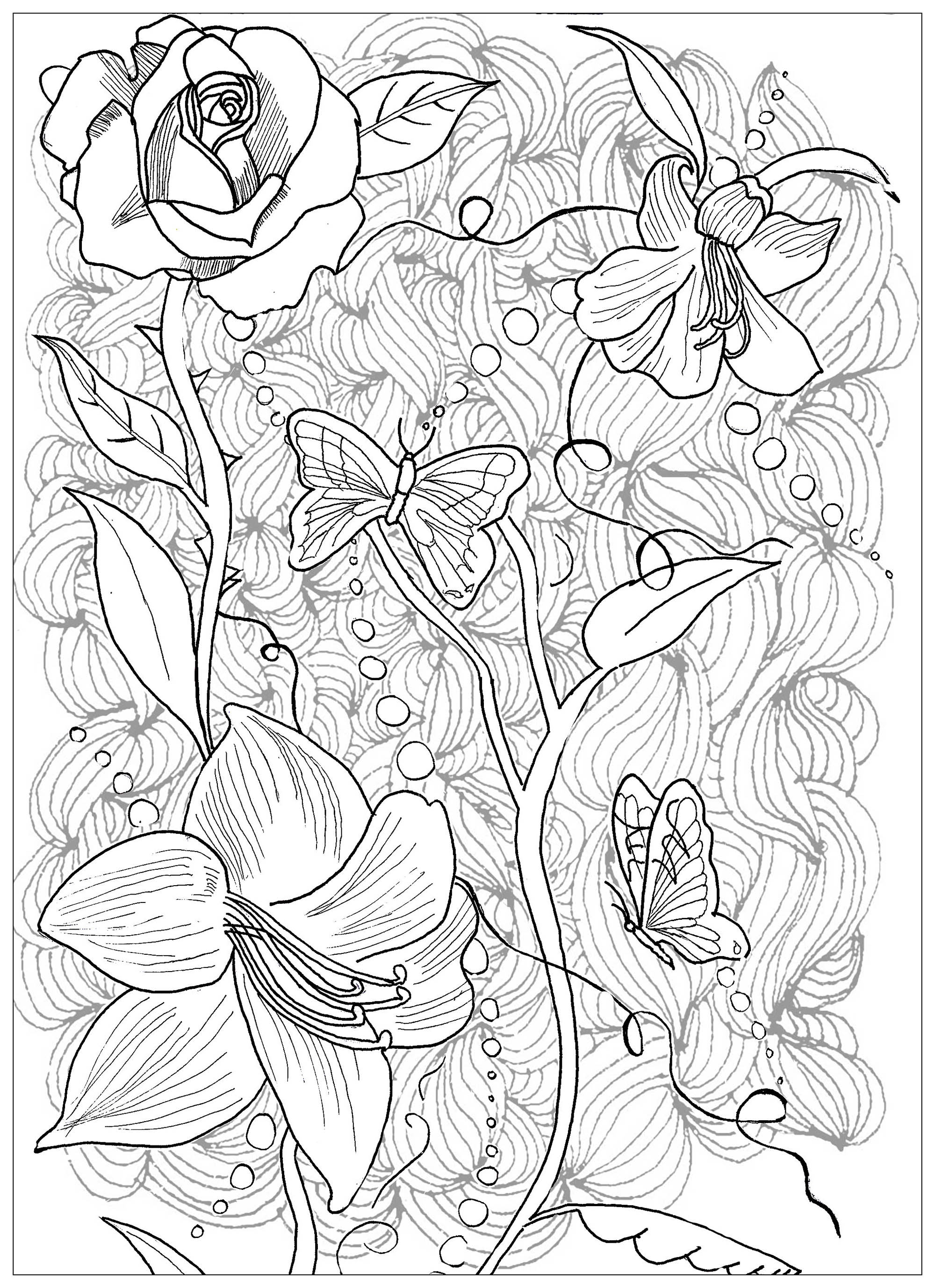 Life's a Garden Adult Coloring Page