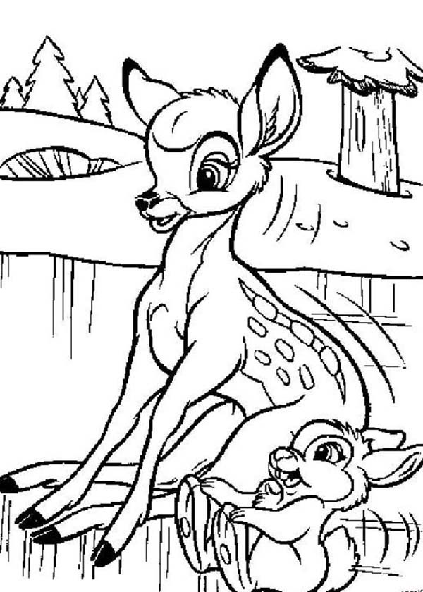 thumper bambi coloring pages
