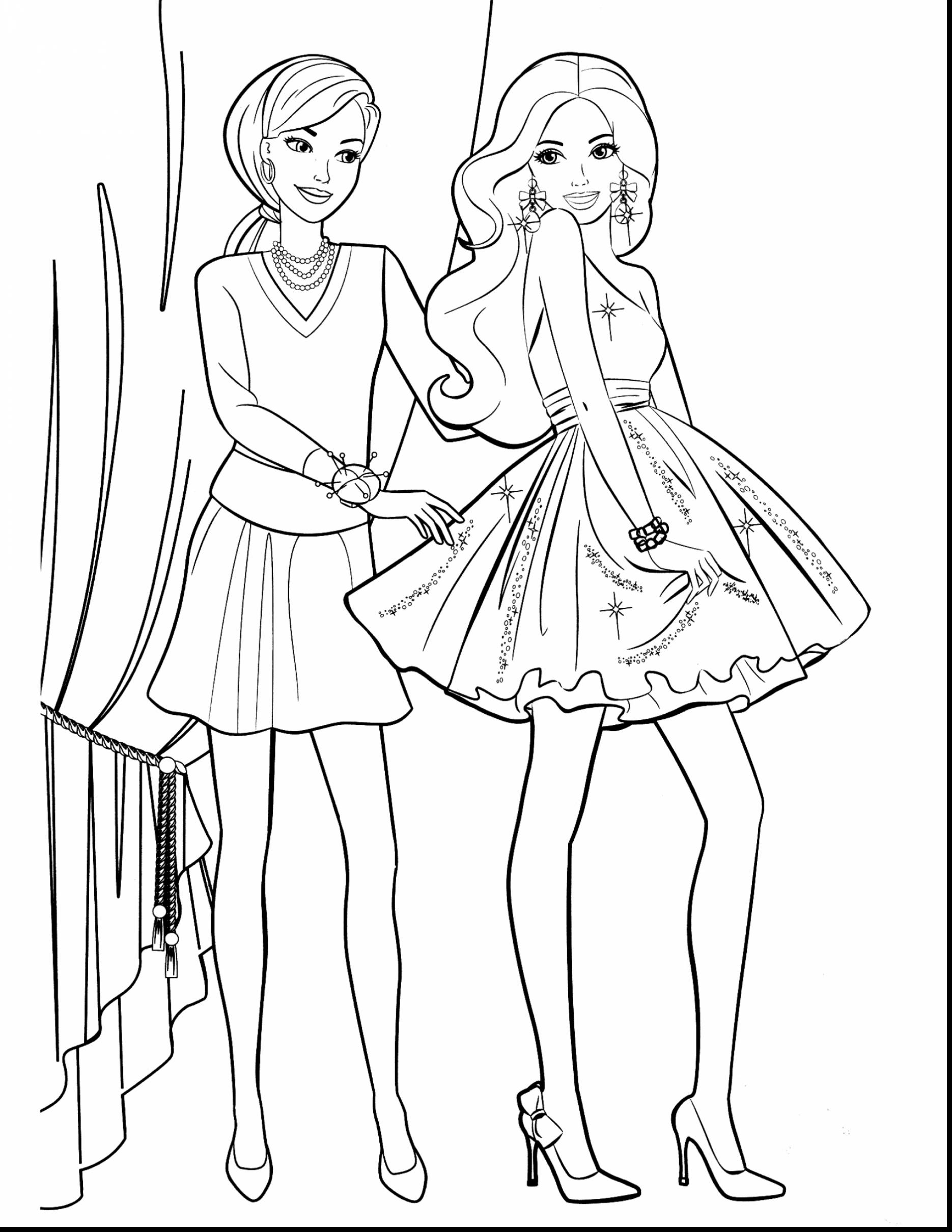 Barbie And Friends Coloring Pages At GetDrawings | Free Download