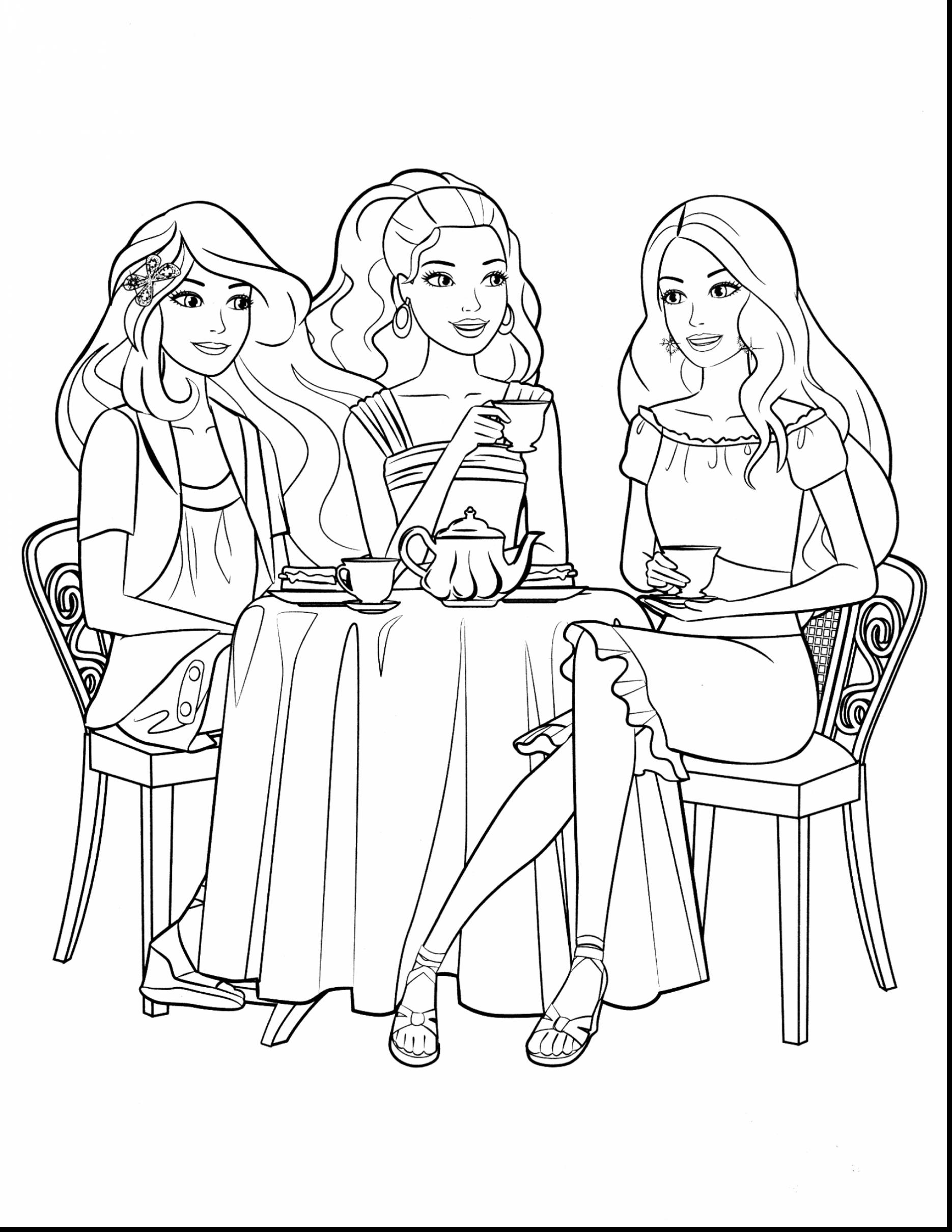 Barbie And Friends Coloring Pages At Getdrawings Free Download