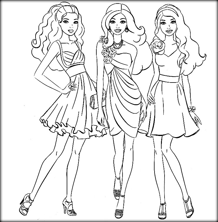 Barbie And Friends Coloring Pages at GetDrawings | Free download