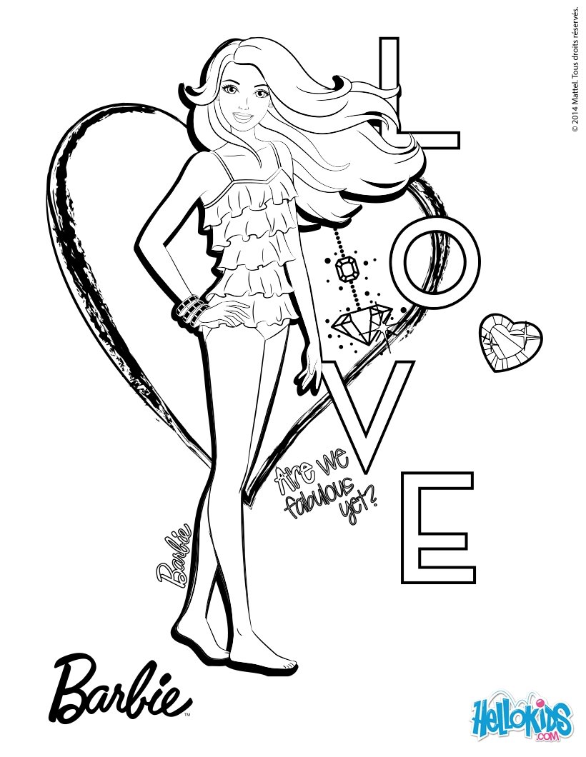 Barbie Beach Coloring Pages at GetDrawings Free download