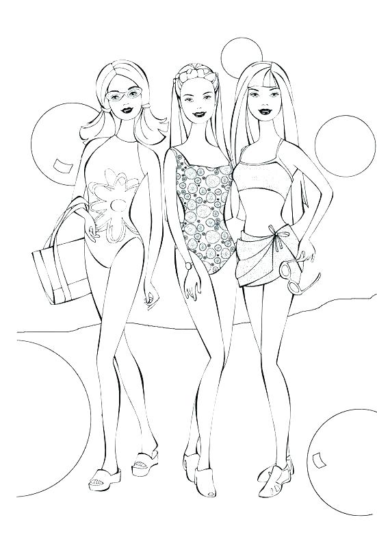 Barbie Beach Coloring Pages at GetDrawings Free download
