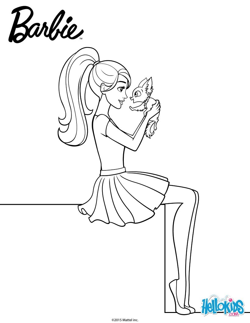 Barbie Dog Coloring Pages At Getdrawings Free Download