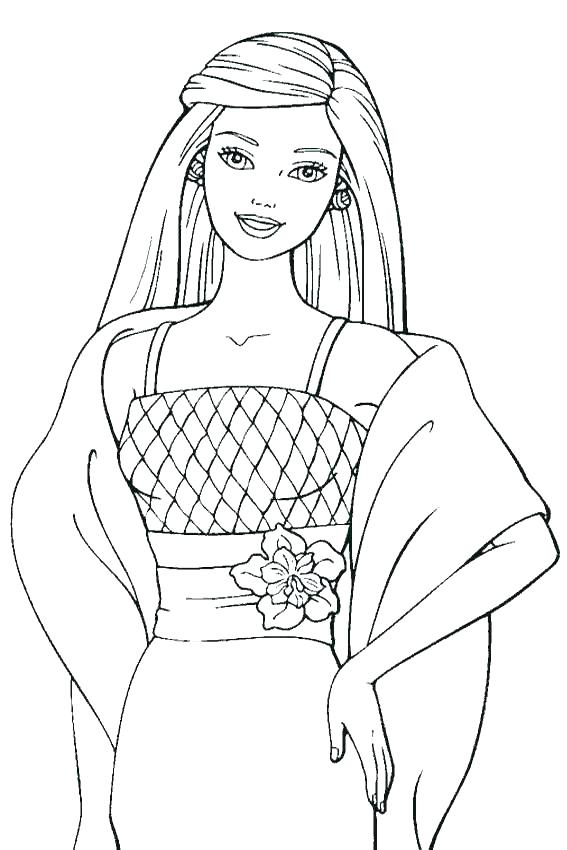 Barbie Doll Coloring Pages at GetDrawings | Free download
