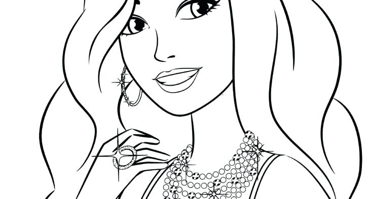 Barbie Face Coloring Pages At Getdrawings Free Download