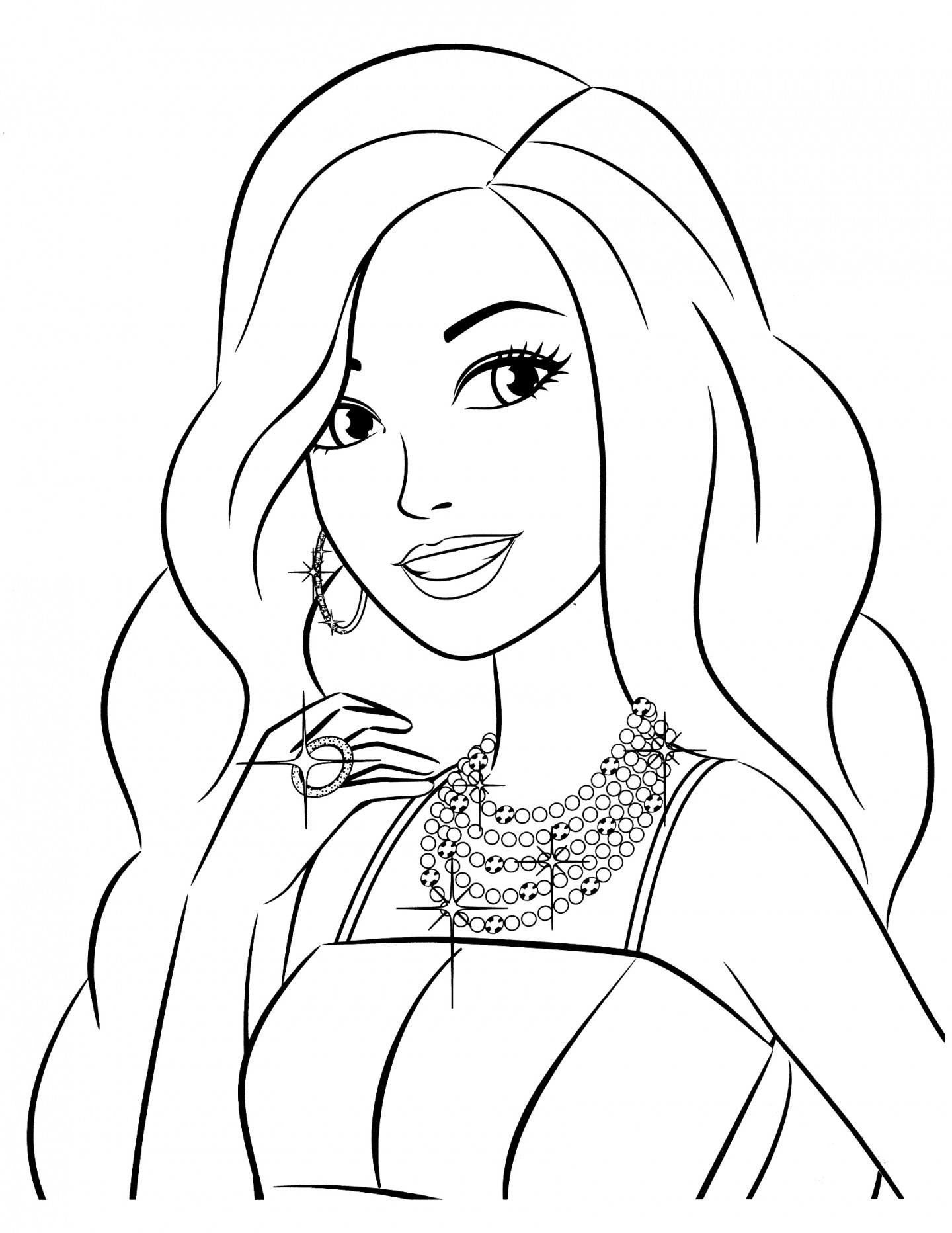 Barbie Face Coloring Pages At Getdrawings Free Download