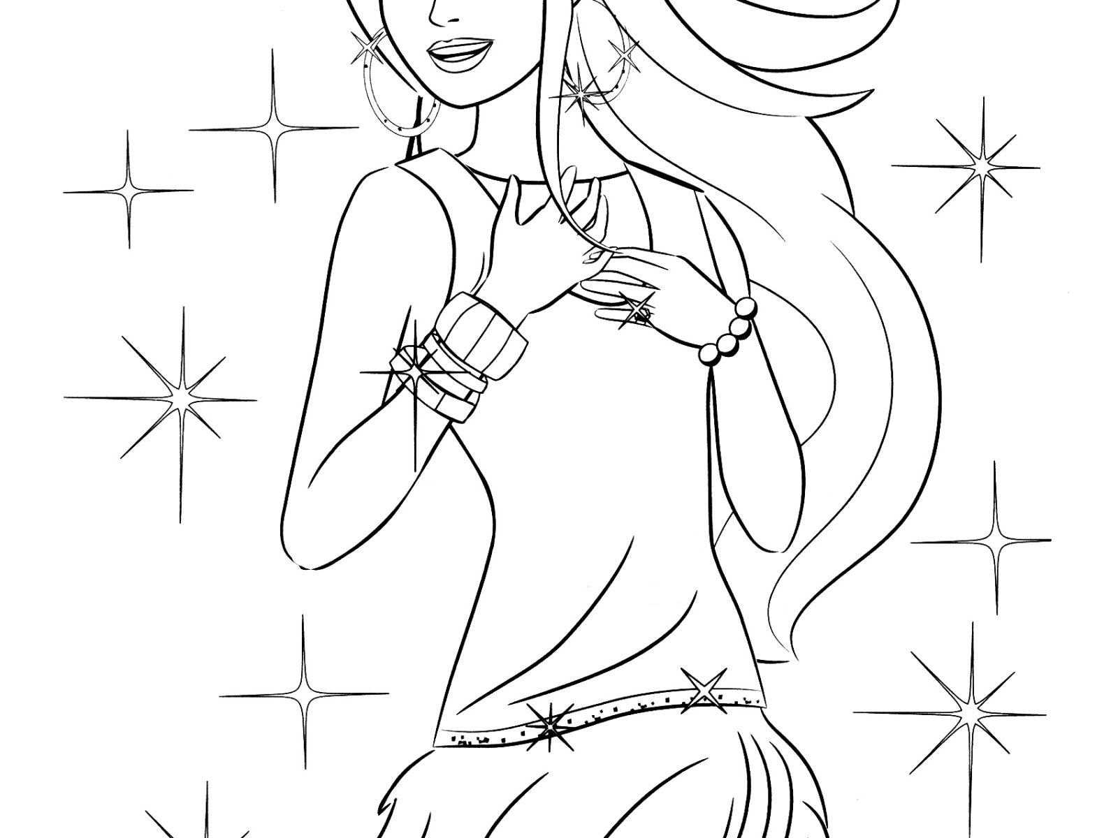 Barbie Head Coloring Pages at GetDrawings | Free download