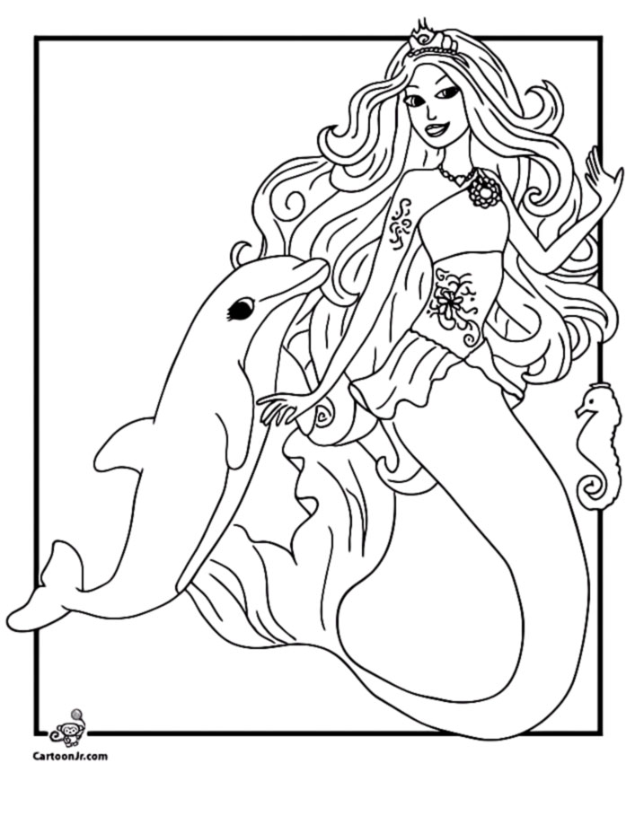 Barbie Mermaid Coloring Pages at GetDrawings | Free download