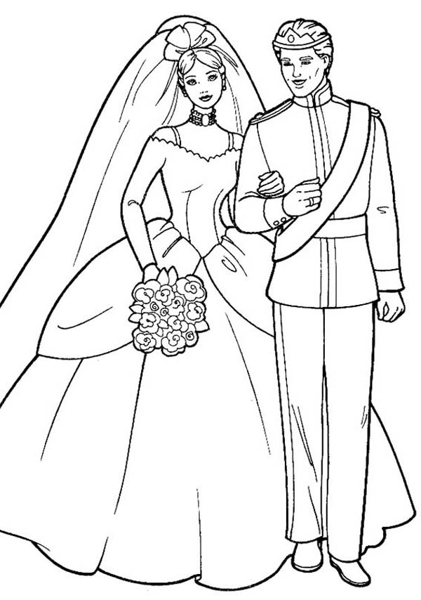 Barbie Wedding Coloring Pages At Getdrawings Free Download