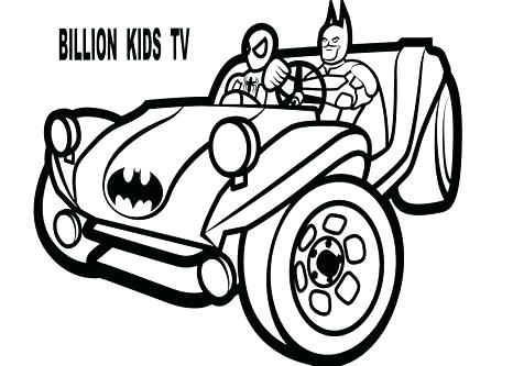 Batman Car Coloring Pages At Getdrawings Free Download