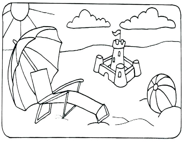 Beach Items Coloring Pages at GetDrawings | Free download