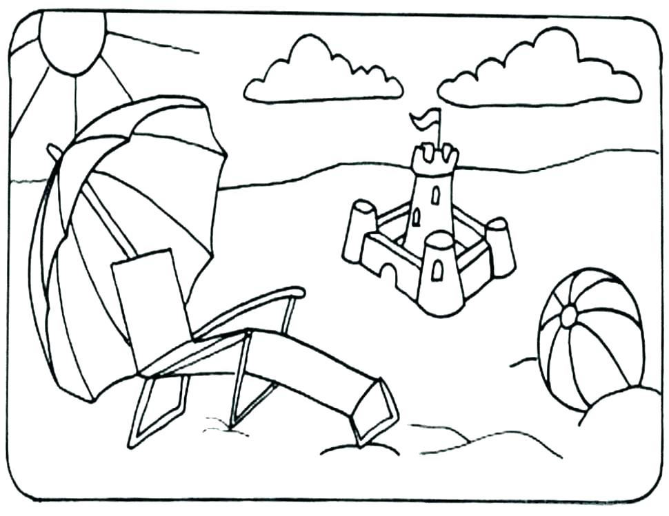 Beach Scene Coloring Pages At Getdrawings Free Download