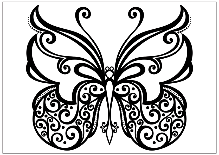 Beautiful Butterfly Coloring Pages at GetDrawings | Free download