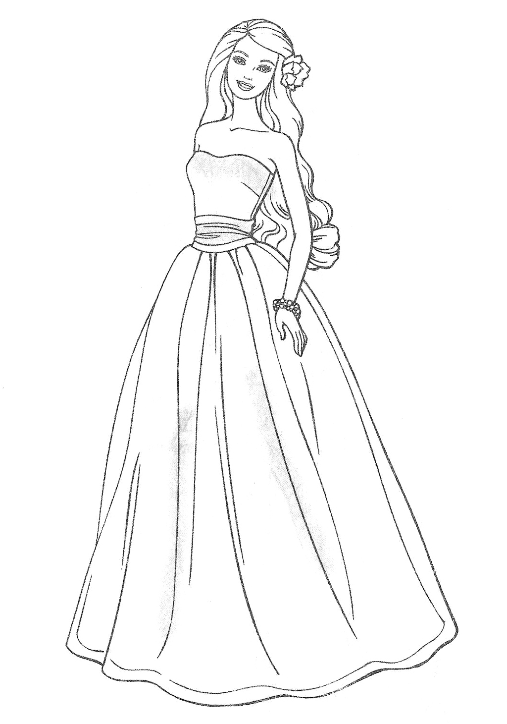 Beautiful Dress Coloring Pages at GetDrawings | Free download