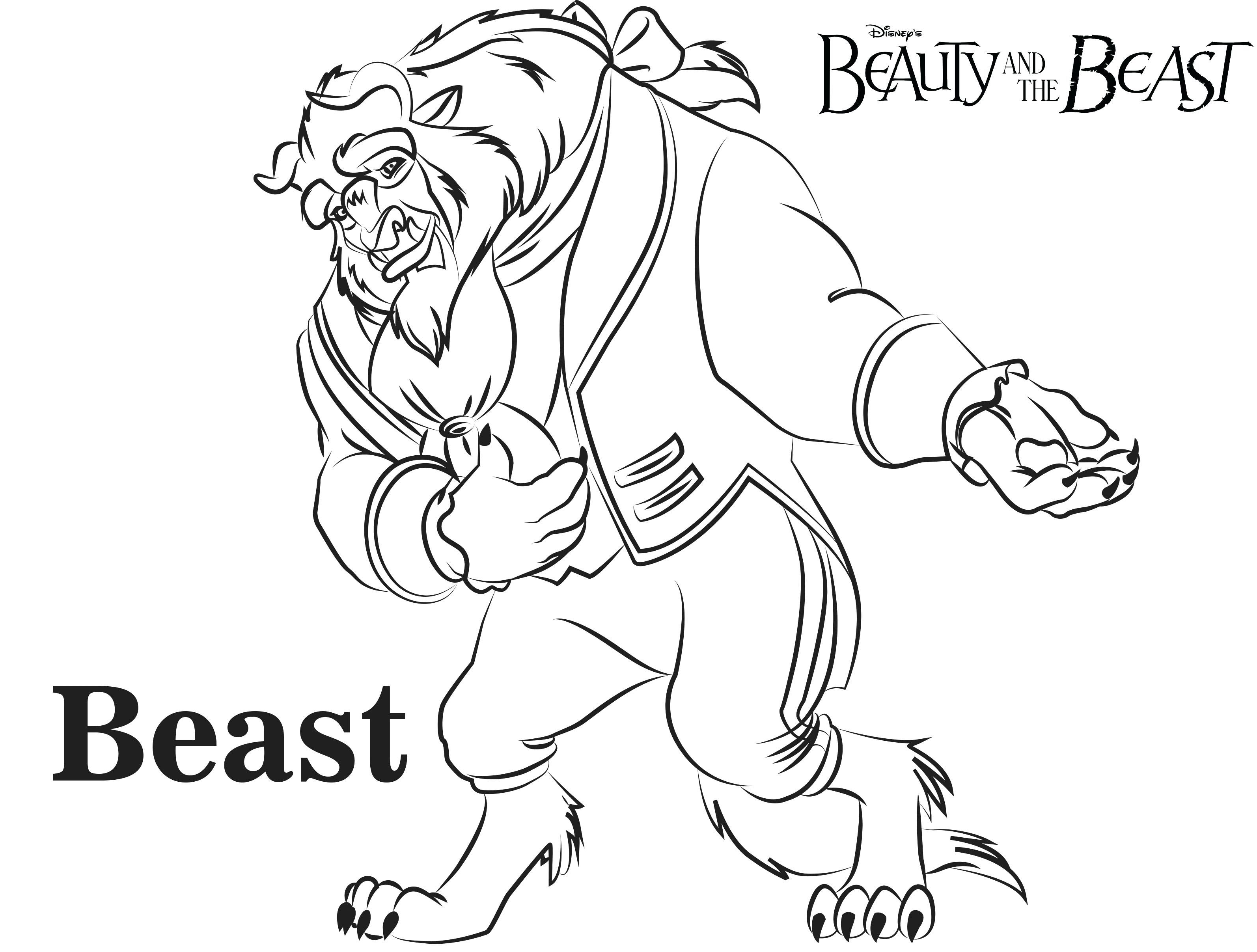 Beauty And The Beast Coloring Pages Disney at GetDrawings | Free download