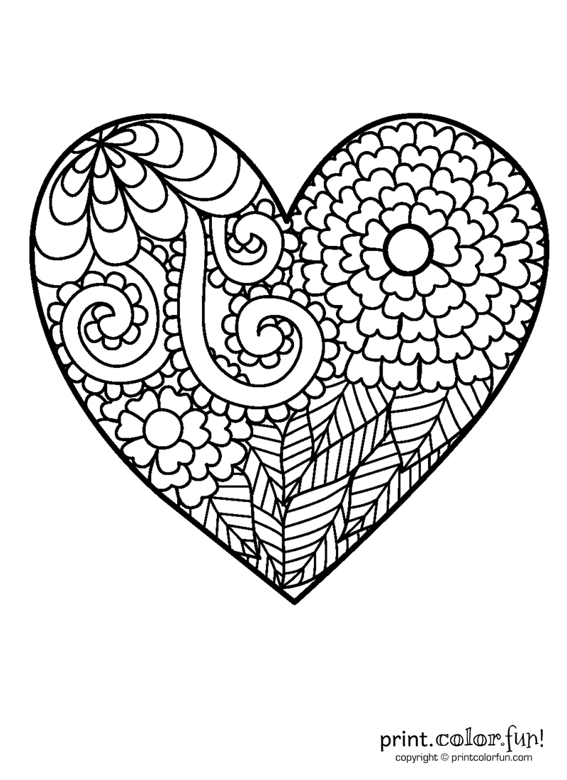 Big Heart Coloring Pages at GetDrawings | Free download