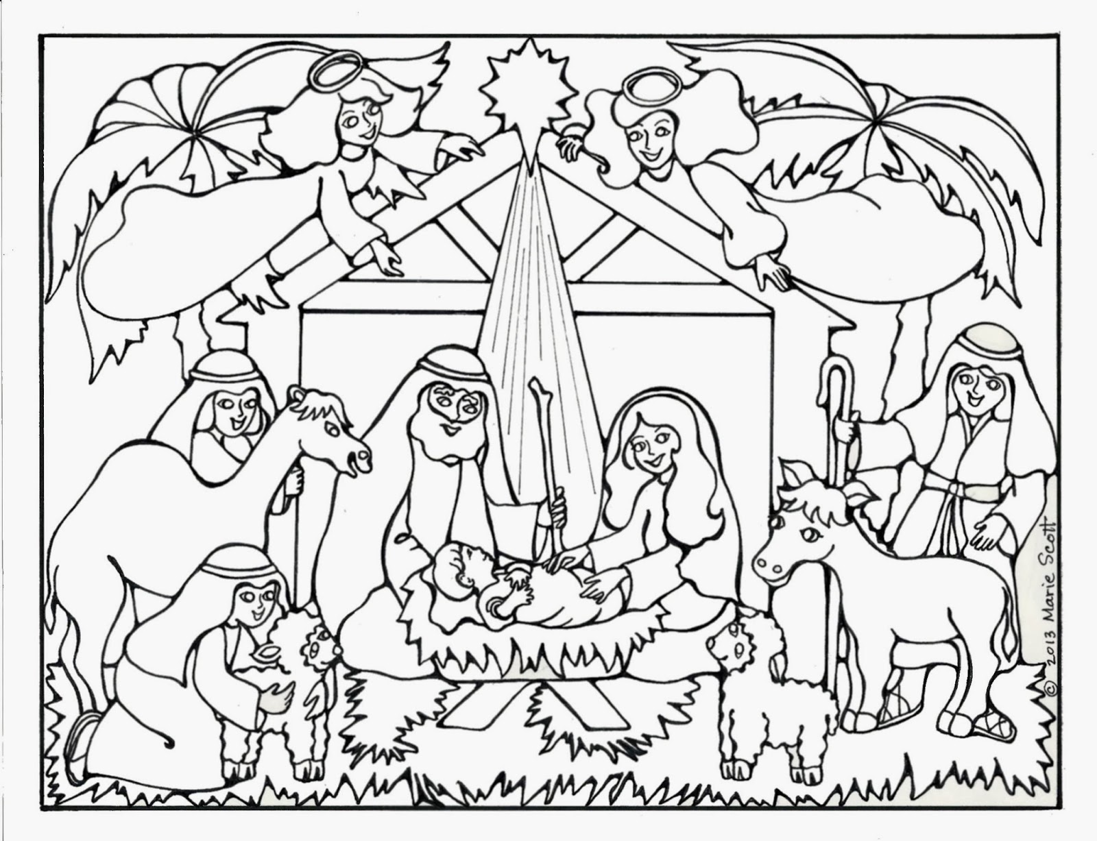 Birth Of Jesus Coloring Page at GetDrawings | Free download