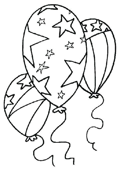 485x680 Birthday Balloons Coloring Pages Printable Coloring Of Balloons.