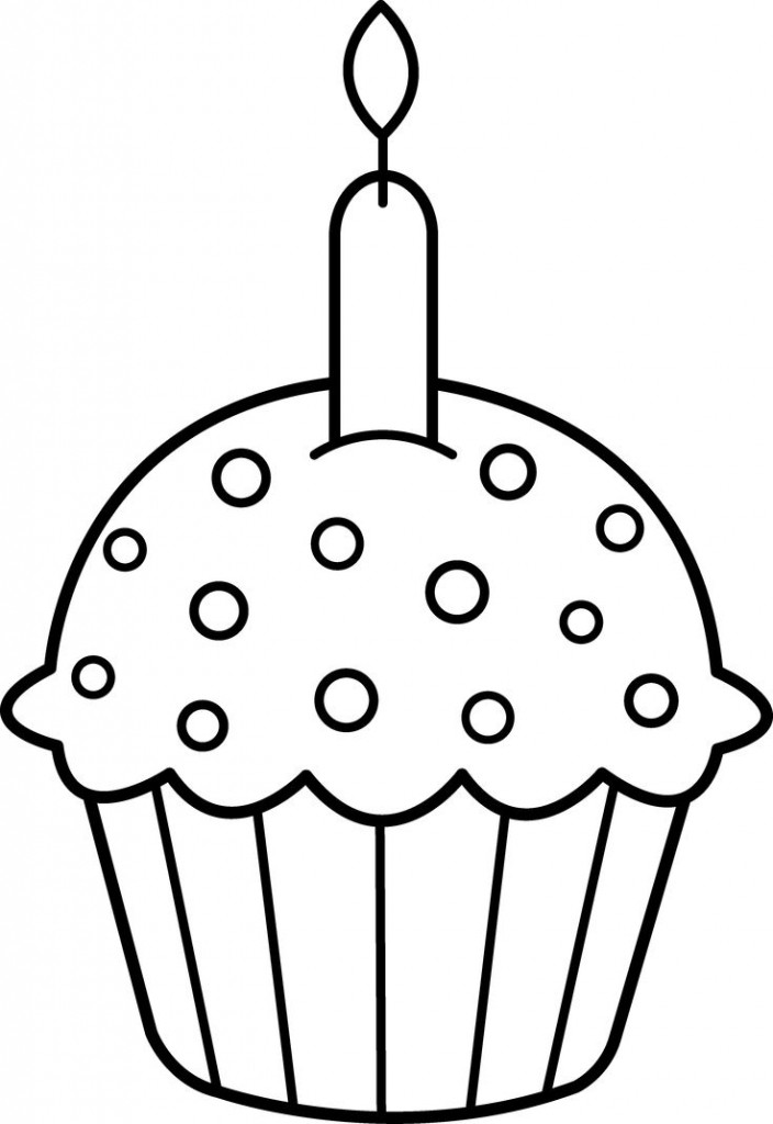 Birthday Candle Coloring Page At GetDrawings Free Download