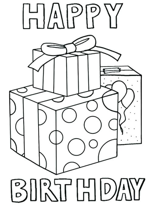 Birthday Card Coloring Page At Getdrawings Free Download Birthday 