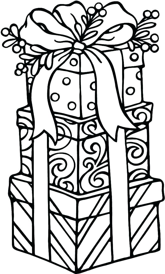 Birthday Present Coloring Page At GetDrawings Free Download