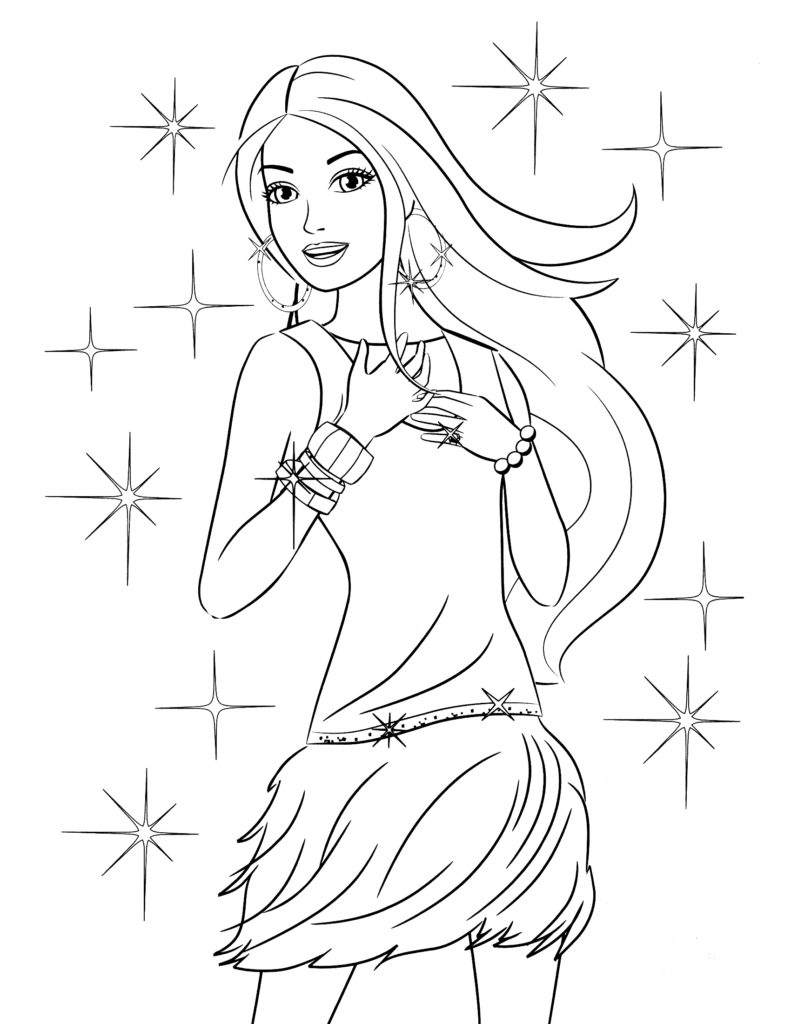 Black Barbie Coloring Pages At Getdrawings Free Download