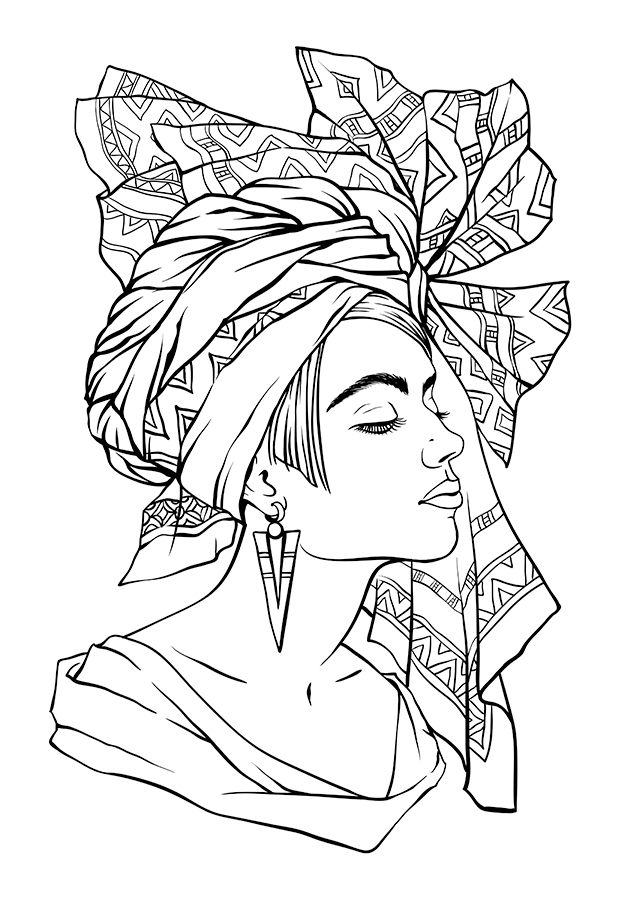 Black Women Coloring Pages At GetDrawings Free Download