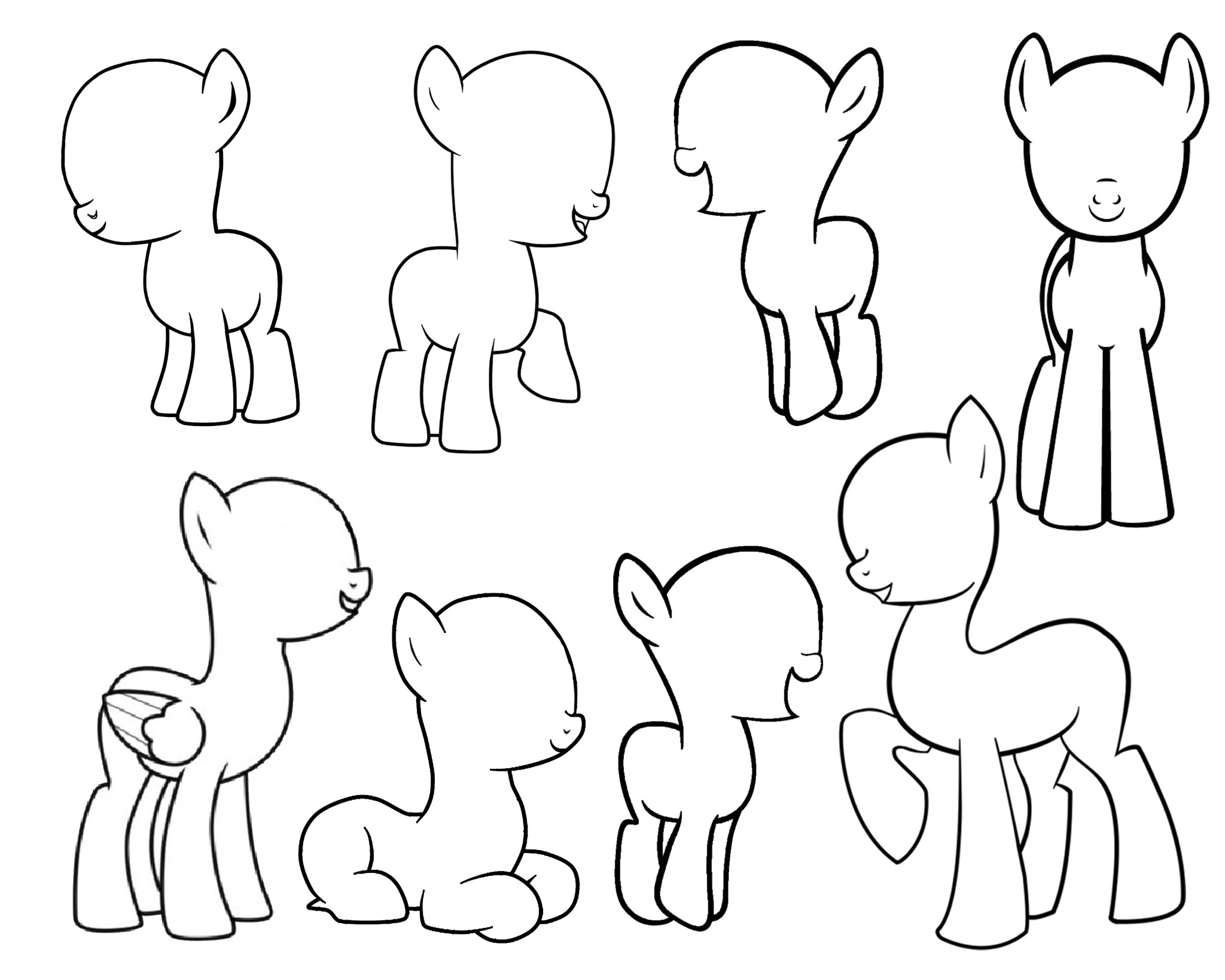 Blank My Little Pony Coloring Pages at GetDrawings | Free download