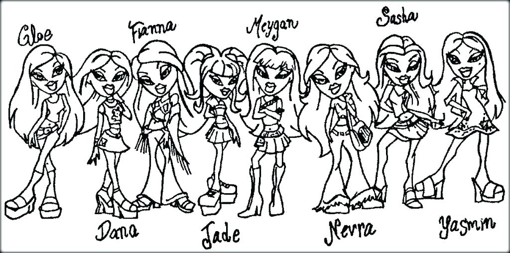 Bratz coloring pages on