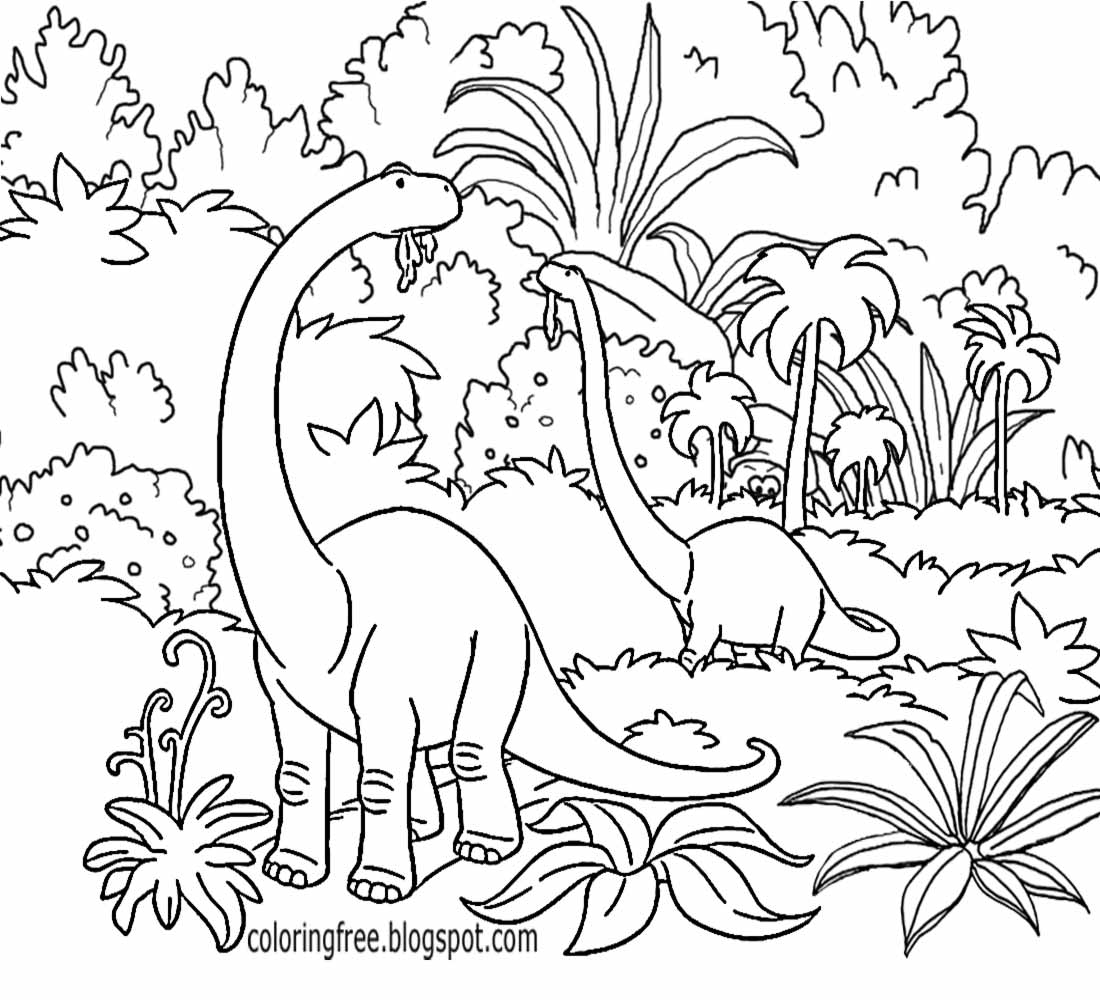 brontosaurus coloring page