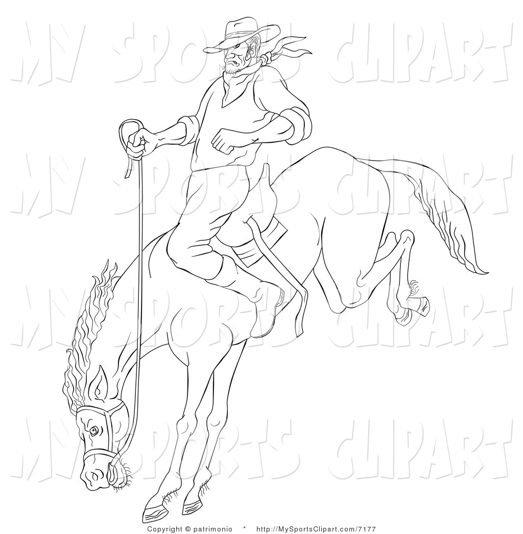 Bucking Horse Coloring Pages