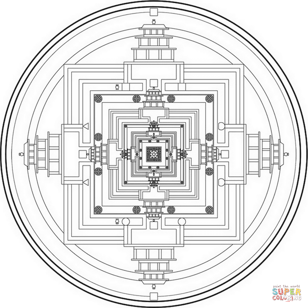 Buddhist Mandala Coloring Pages at GetDrawings Free download