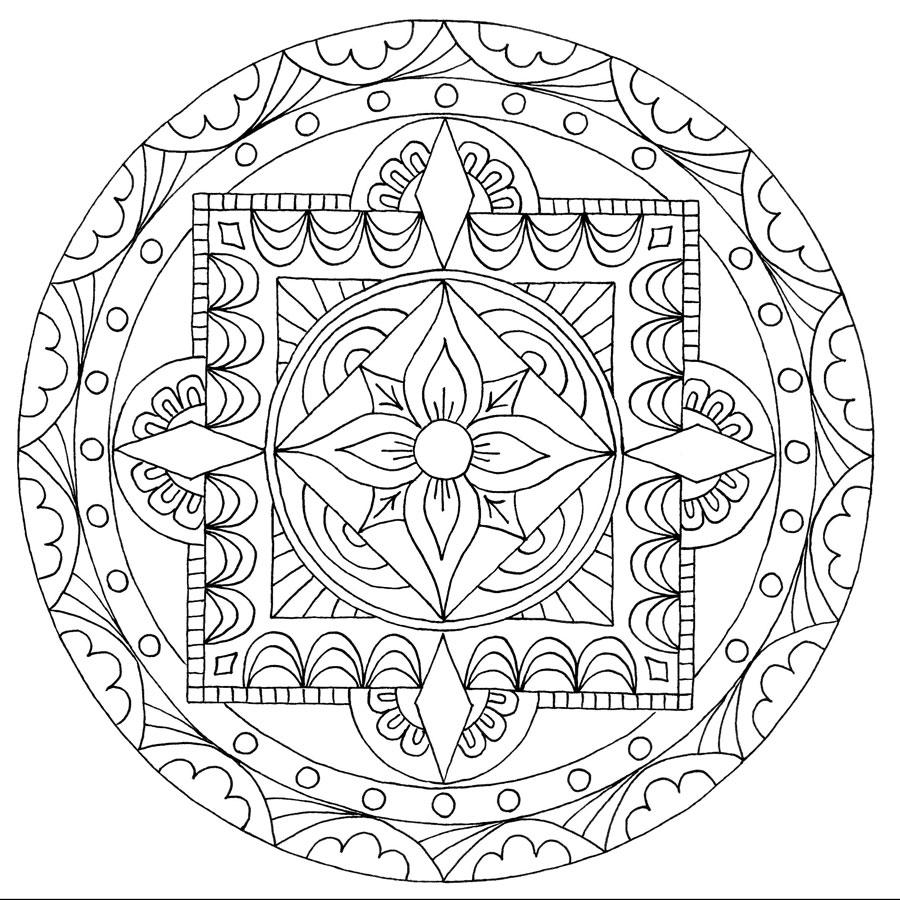 Buddhist Mandala Coloring Pages at GetDrawings Free download