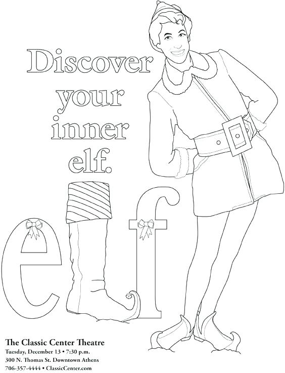 729 Cartoon Buddy The Elf Movie Coloring Pages for Adult