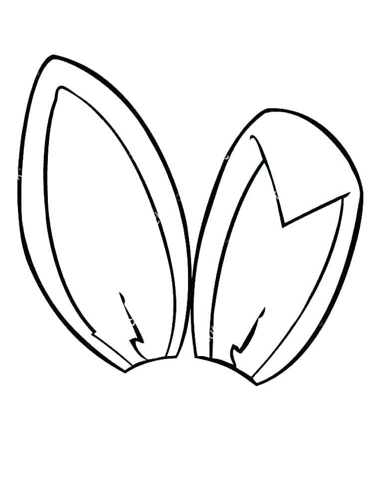 Bunny ears coloring sheet