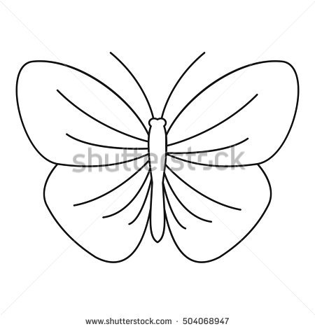 Butterfly Outline Coloring Page at GetDrawings | Free download